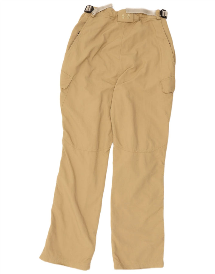 Pantaloni cargo drepti pentru femei Under Armour W24 L30 nailon bej