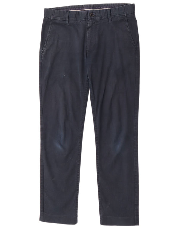 Pantaloni chino drepți pentru bărbați Zara EU 40 Mediu L31 L29 Bumbac bleumarin
