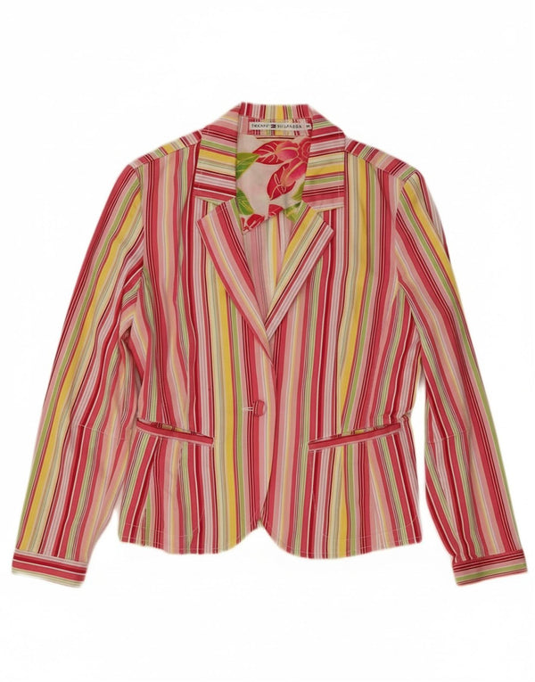 Sacou Tommy Hilfiger pentru femei Crop Blazer UK 12 Medium, multicolore, cu dungi