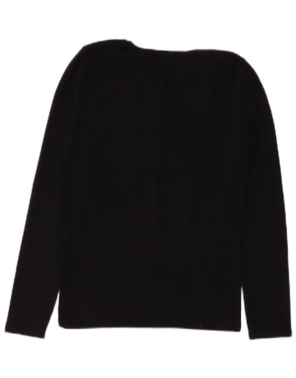 Top femeie Zara cu mânecă lungă UK 14 mare negru