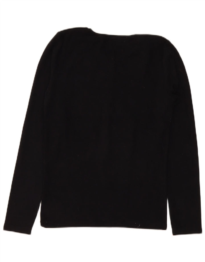 Top femeie Zara cu mânecă lungă UK 14 mare negru