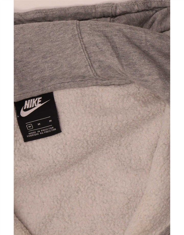 Pulover Nike pentru bărbați, cu fermoar, bumbac cu pete, gri mediu