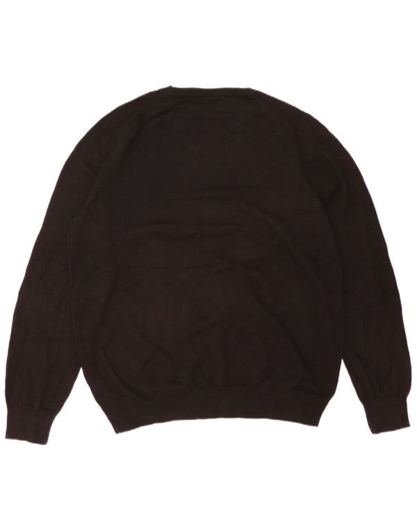 Pulover pentru bărbați Marks & Spencer cu gât crew pulover XL bumbac negru