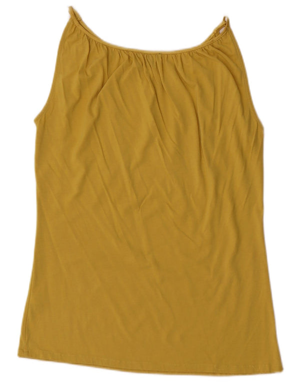 Top camis Massimo Dutti pentru femei UK 14 Medium Yellow Lyocell