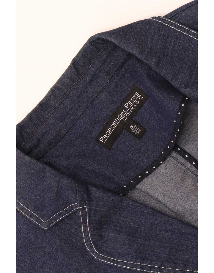 Jachetă blazer din denim cu 3 nasturi Conrad pentru femei US 8 Medium Bleumarin