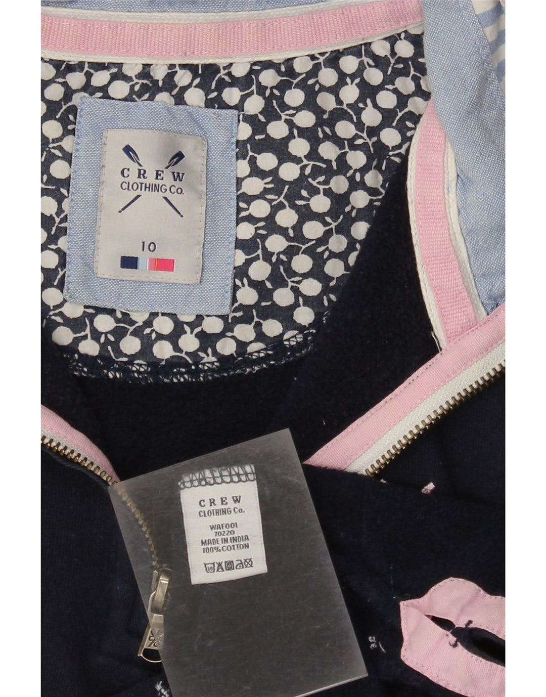 CREW CLOTHING Hanorac supradimensionat pentru femei Pulover UK 10 Mic Bleumarin