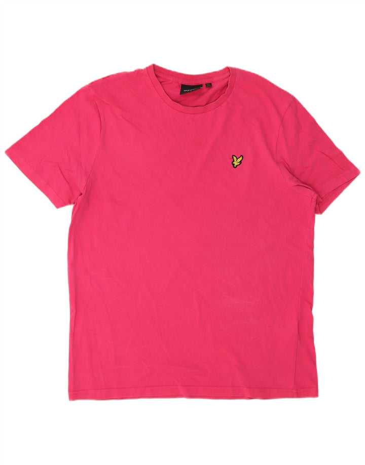 Tricou pentru bărbați Lyle & Scott Top mare din bumbac roz
