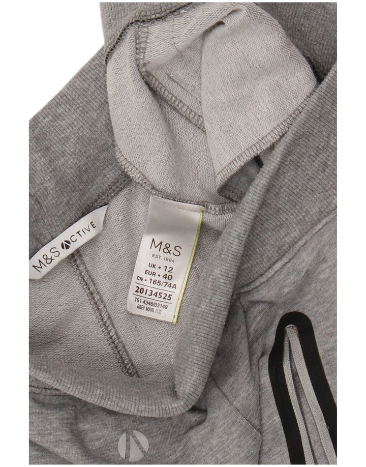 Pantaloni de trening pentru femei Marks & Spencer Crop UK 12 Bumbac gri mediu