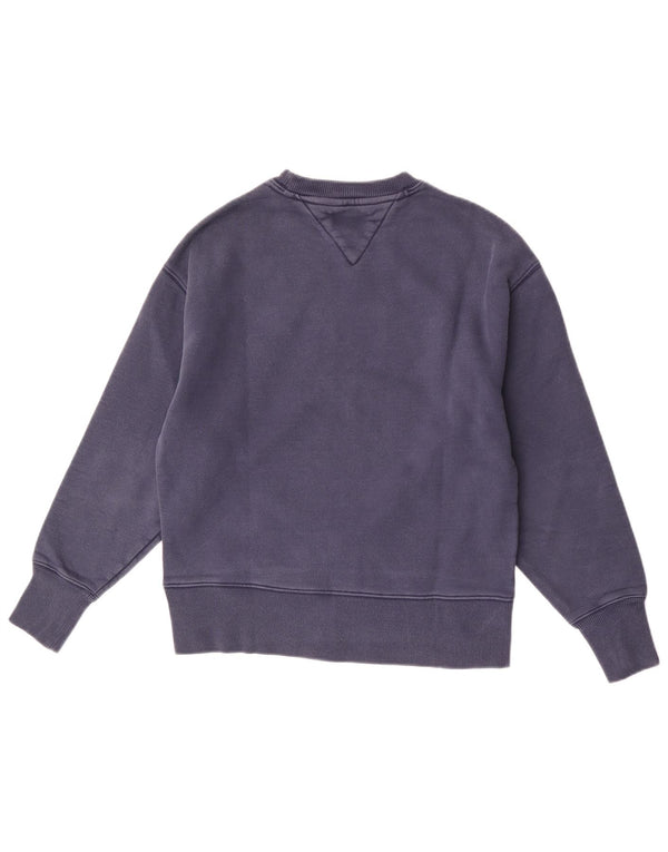 Pulover supradimensionat cu grafic Tommy Hilfiger pentru femei UK 6 XS bleumarin