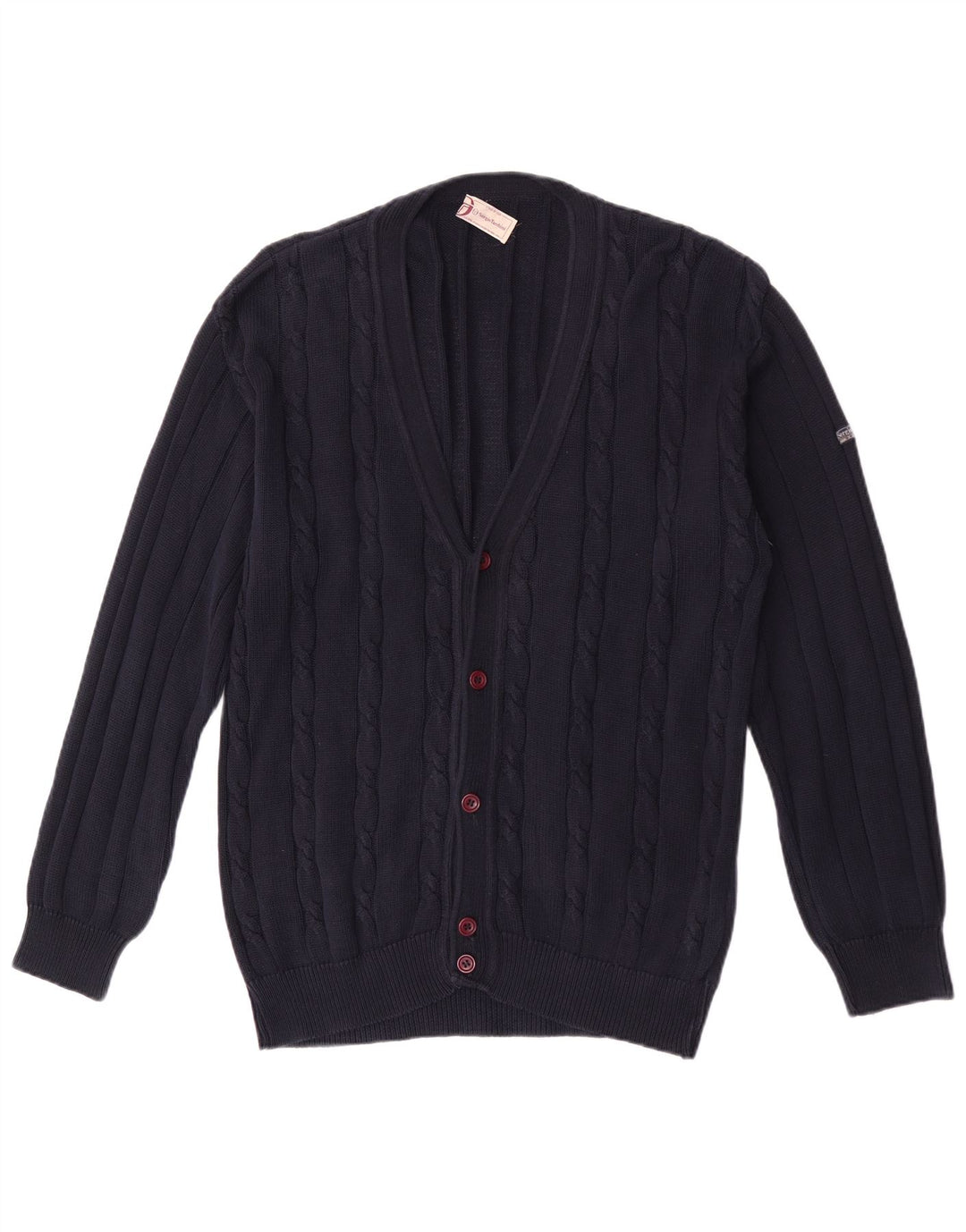 Pulover cardigan pentru bărbați Sergio Tacchini, bumbac bleumarin mediu
