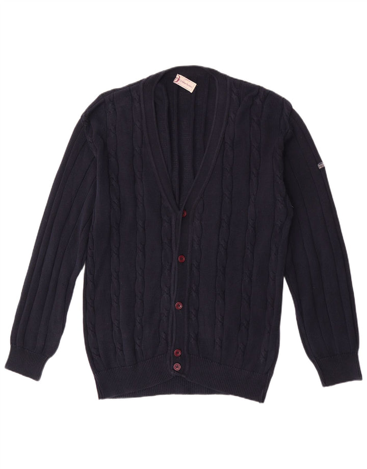 Pulover cardigan pentru bărbați Sergio Tacchini, bumbac bleumarin mediu