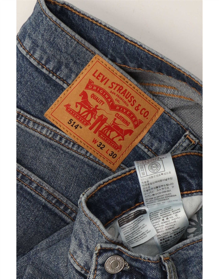 Blugi drepti pentru bărbați Levi's 514 W32 L30 Bumbac albastru