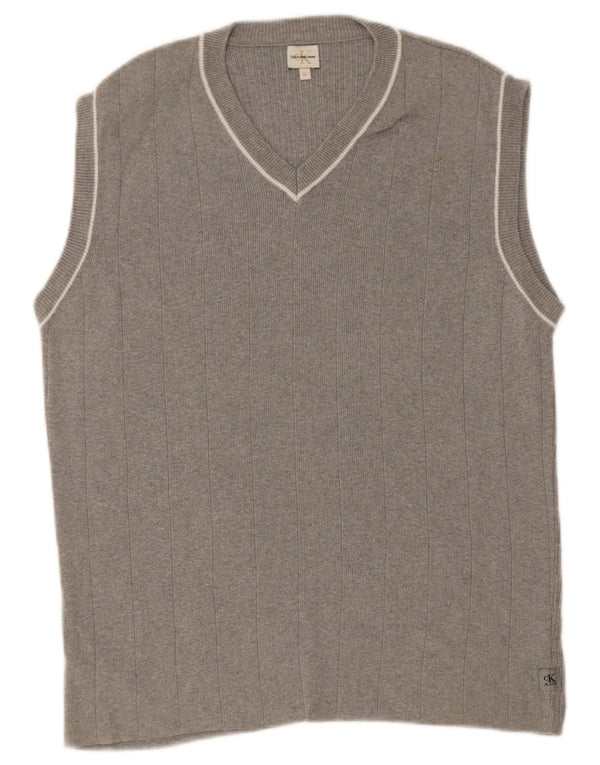 Calvin Klein Jeans Mens Vest Tank Top Bumbac Gri mediu