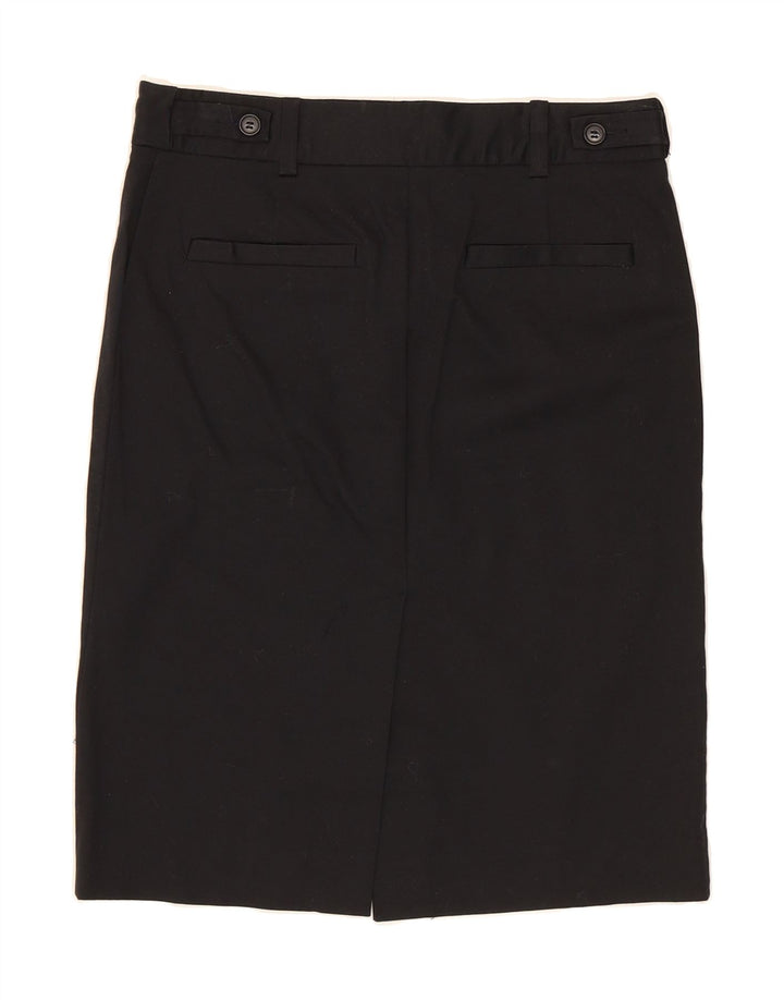 ZARA Womens Straight Skirt Small W26  Black Cotton Vintage Zara and Second-Hand Zara from Messina Hembry 