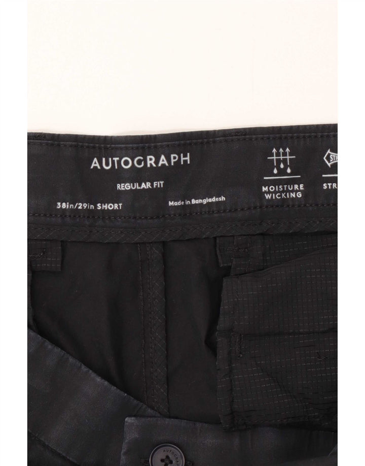 Pantaloni chino pentru bărbați Marks & Spencer Autograph Regular Fit W38 L29 bleumarin