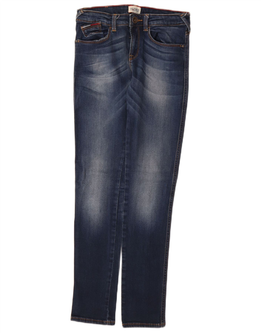 TOMMY HILFIGER Blugi skinny pentru baieti 13-14 ani W26 L29 albastru bumbac