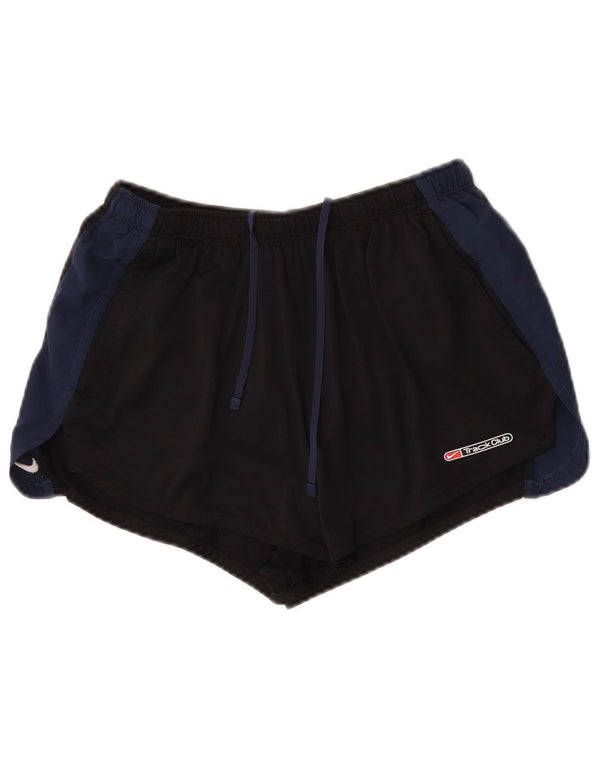 Pantaloni scurți sport Nike Dri Fit pentru femei UK 12 Medium Black Colorblock Poliester