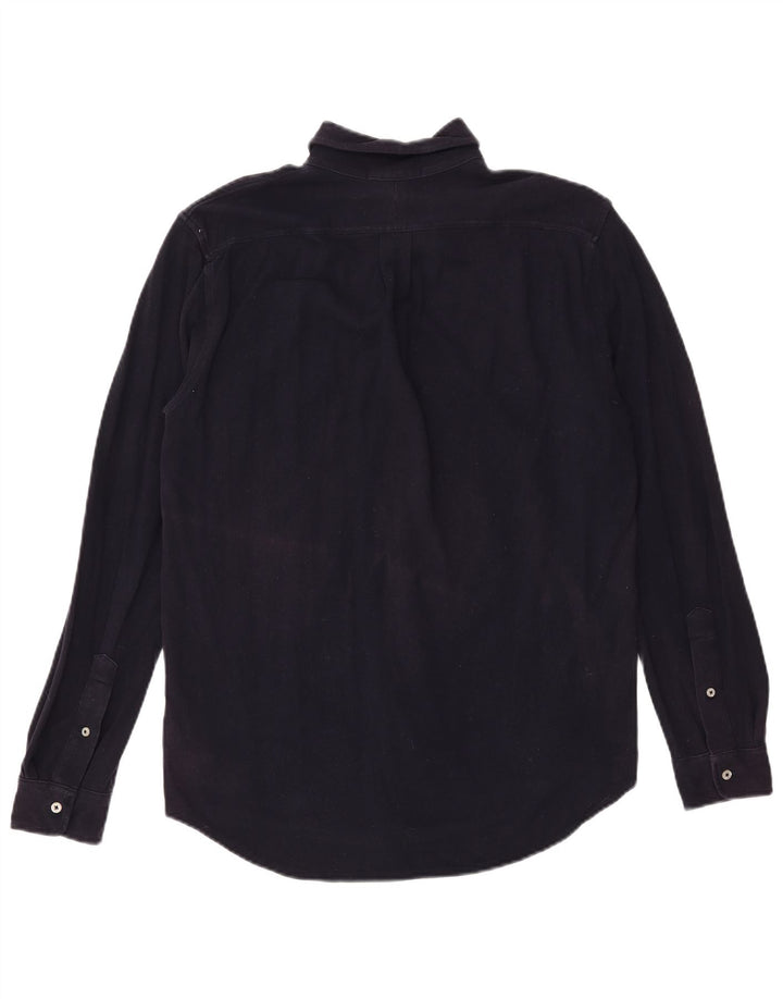 Cămașă pentru bărbați Ralph Lauren, bumbac, albastru bleumarin mediu