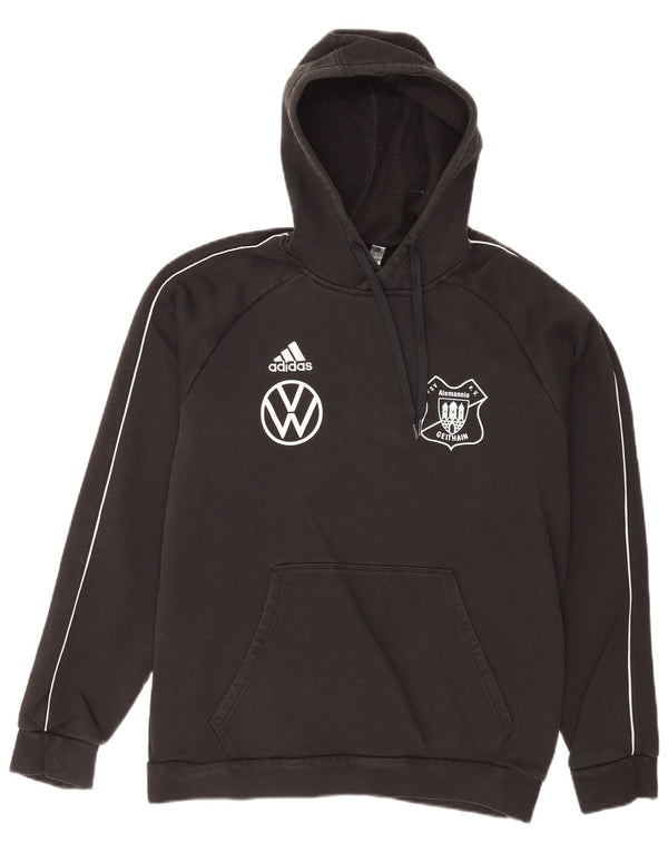Pulover Adidas FSV Alemannia Geithain Graphic Hoodie pentru bărbați, bumbac mare, negru