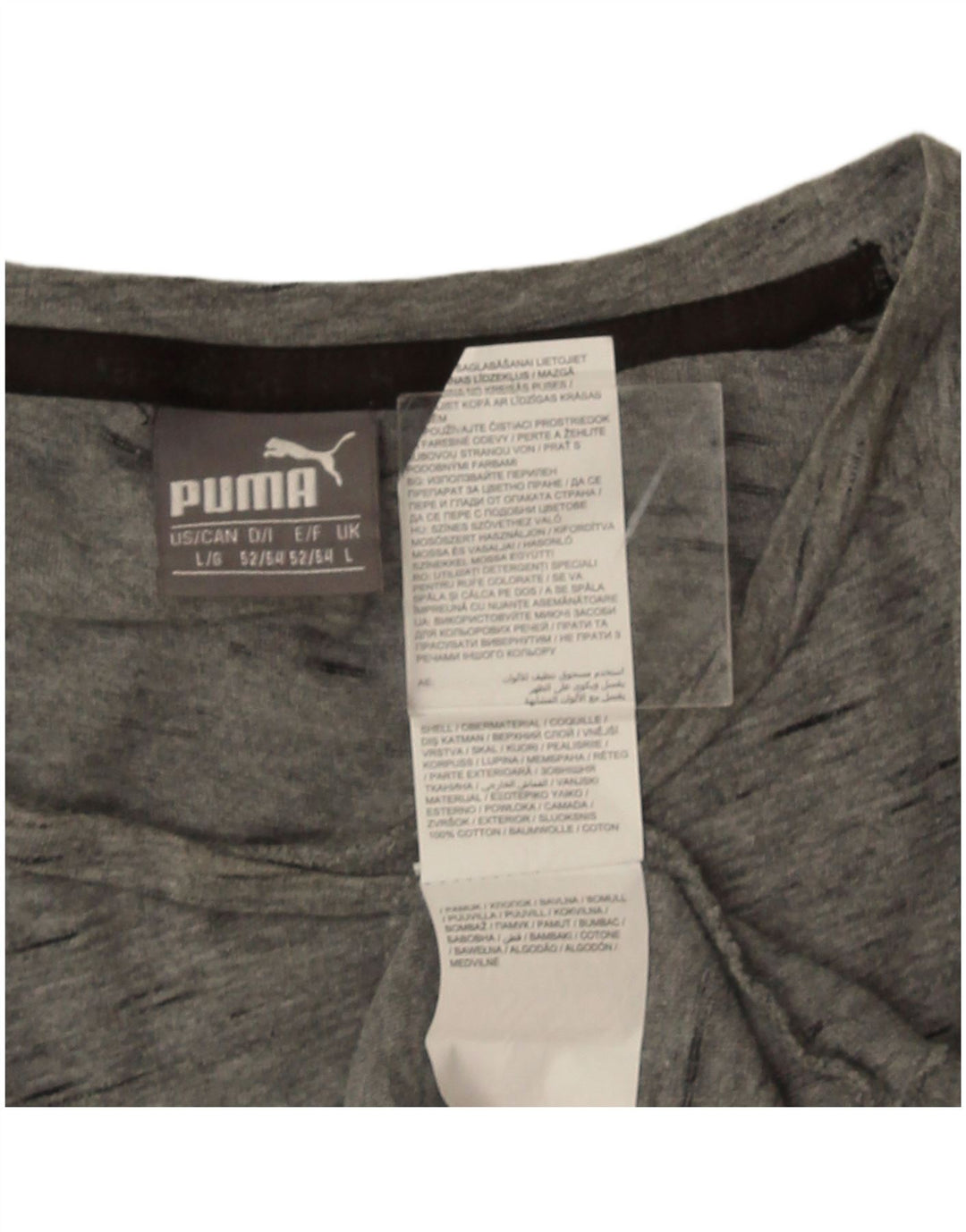 Tricou pentru bărbați Puma Top mare din bumbac cu pete gri
