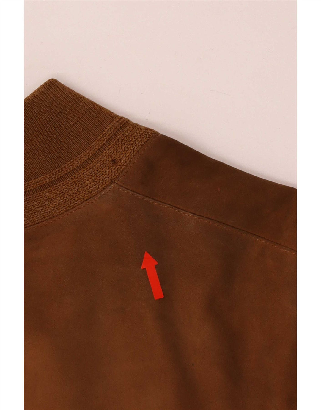 Jachetă Bomber de piele de căprioară supradimensionată pentru femei Vintage IT 44 Bej mediu