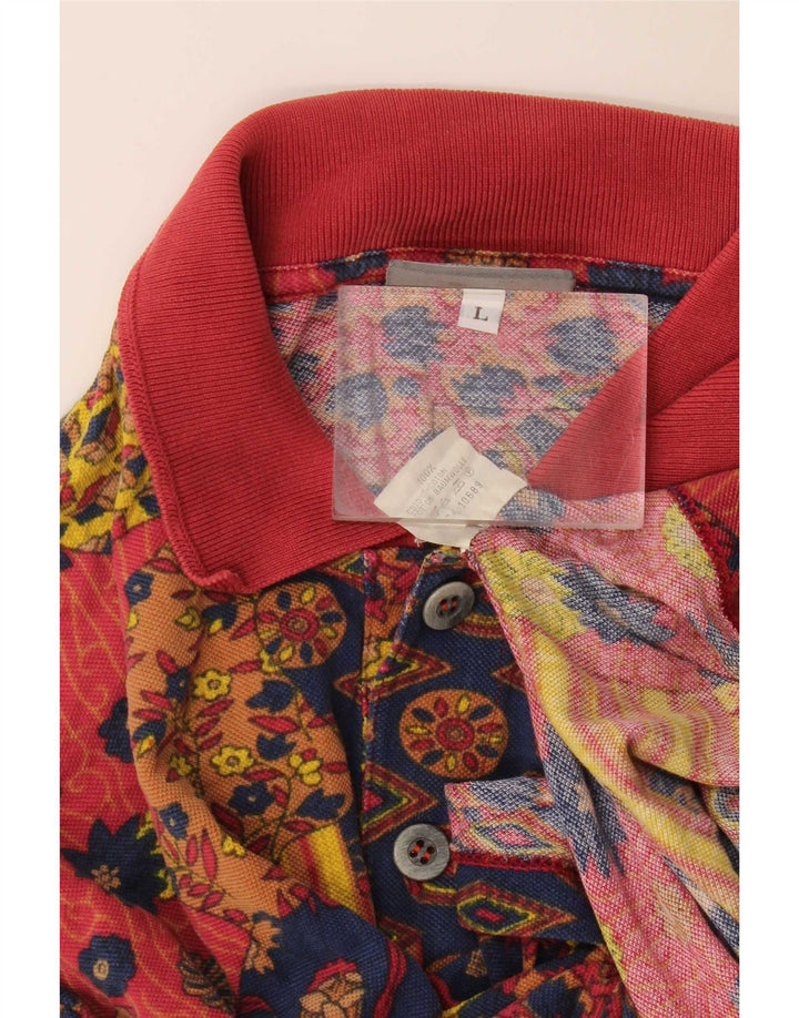 Cămașă polo pentru bărbați Kappa, bumbac floral multicolor mare