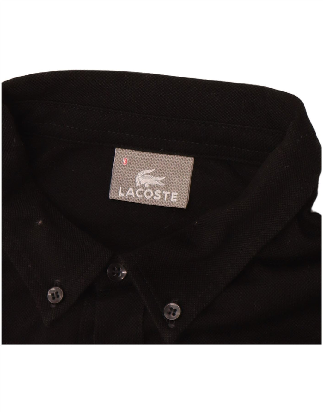 Cămașă pulover pentru bărbați LACOSTE Mărimea 3 Bumbac negru mic