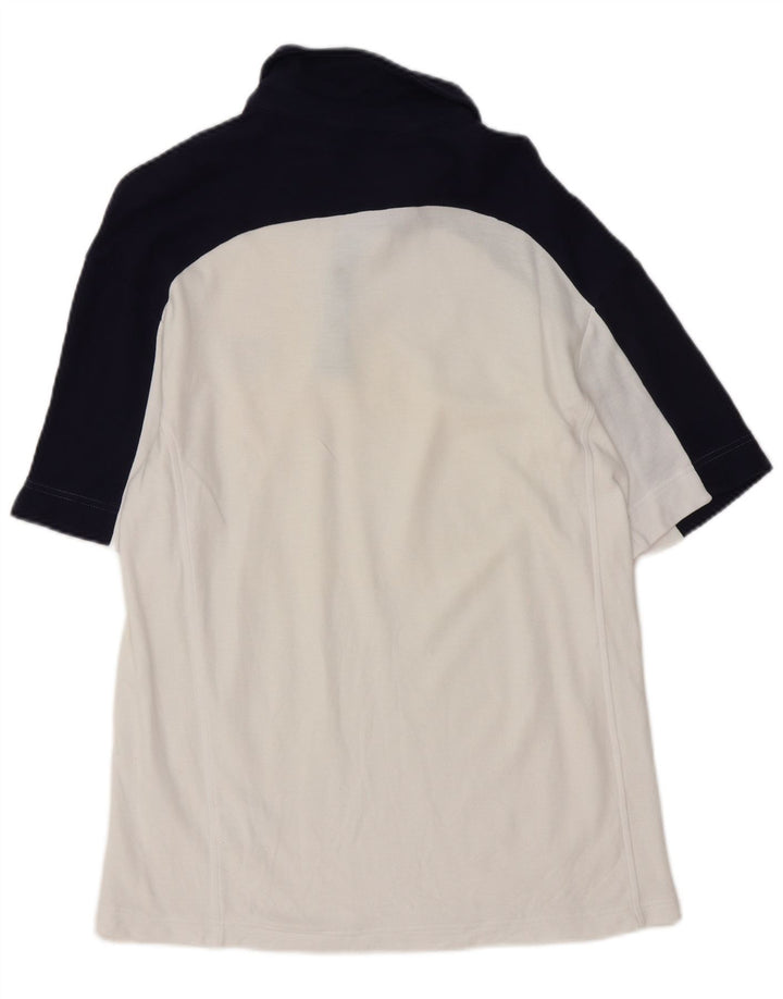 Tricou polo Fila pentru bărbați, mic, alb, din bumbac color bloc