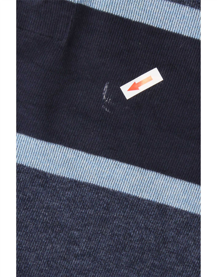 Tricou polo rugby cu mânecă lungă pentru bărbați Marks & Spencer, în dungi, albastru bleumarin mediu