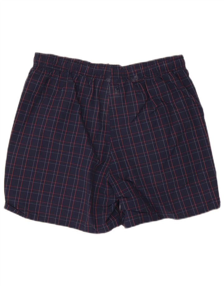 Pantaloni scurți sport pentru bărbați Adidas Mici, albastru marin din poliamidă cu check