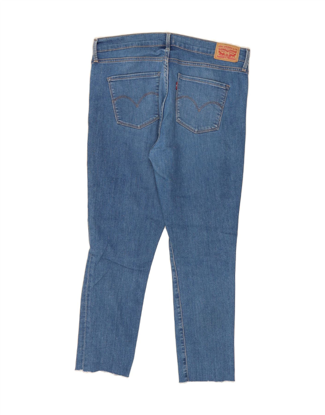 LEVI'S Womens Slim Cropped Jeans W32 L25 Blue Cotton Vintage Levi's and Second-Hand Levi's from Messina Hembry 