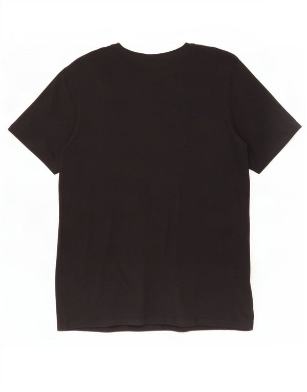 Tricou grafic Nike pentru bărbați, cu croială atletică, mare, negru, bumbac
