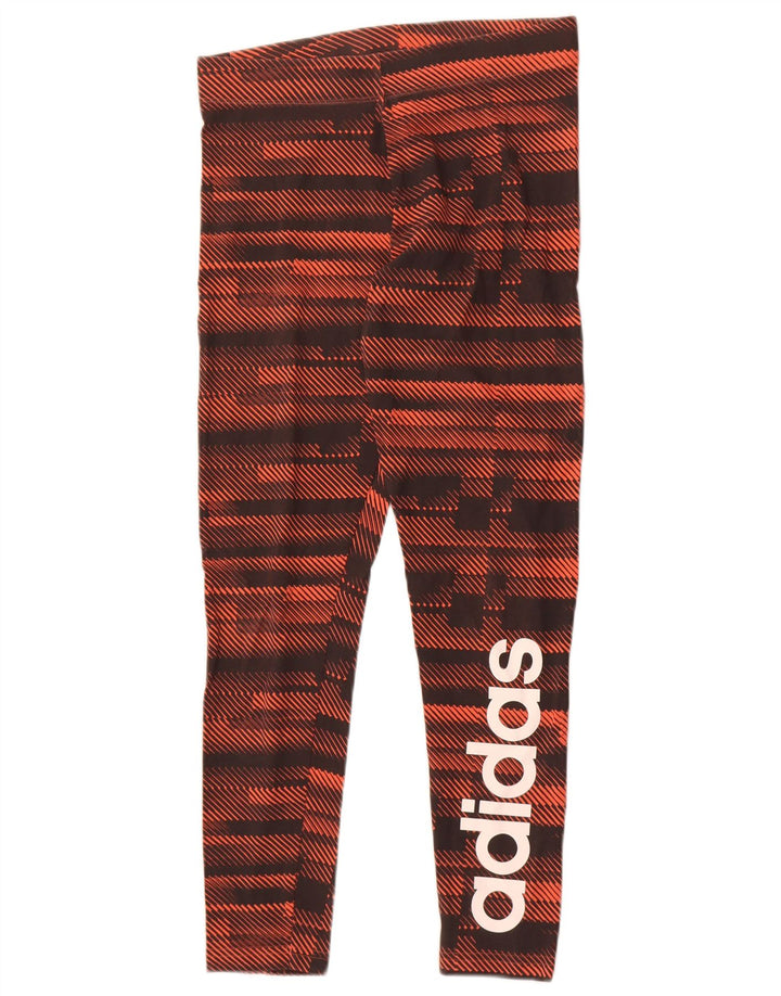 Leggings cu grafic pentru femei Adidas UK 10 mici maro cu dungi