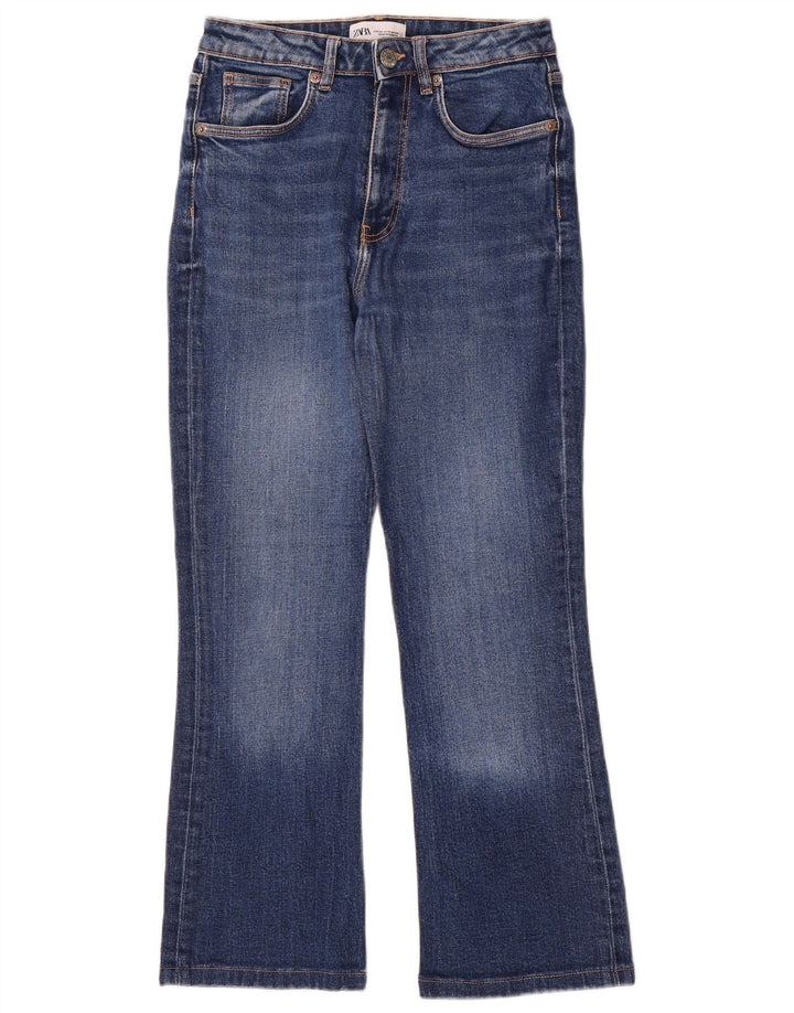 Blugi Zara Femei Bootcut EU 38 Mici W28 L26 Albastru