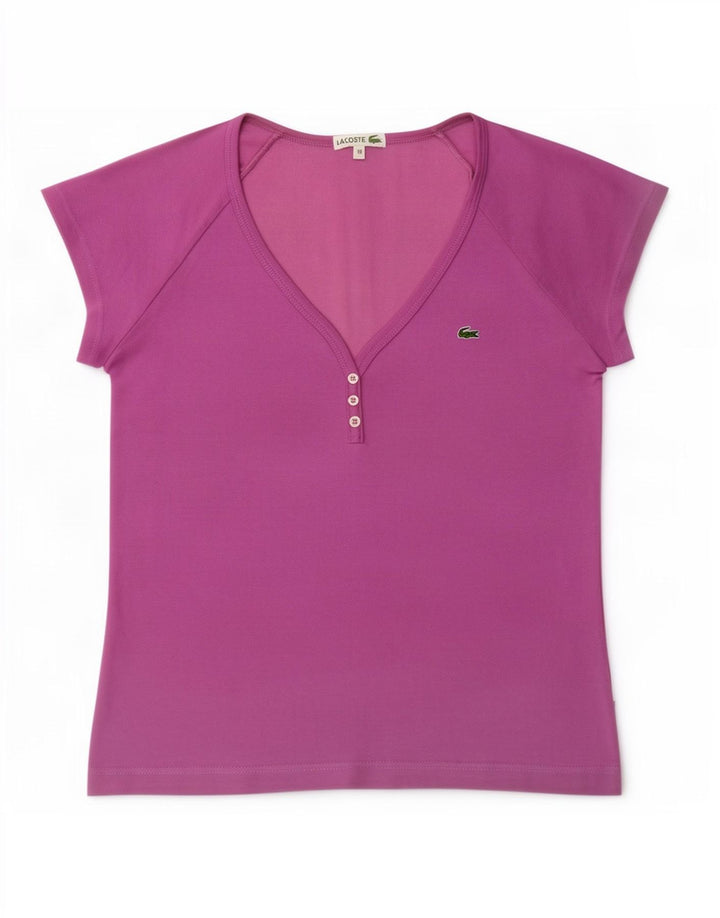 Tricou pentru femei Lacoste Mărimea Top 38 Bumbac violet mediu
