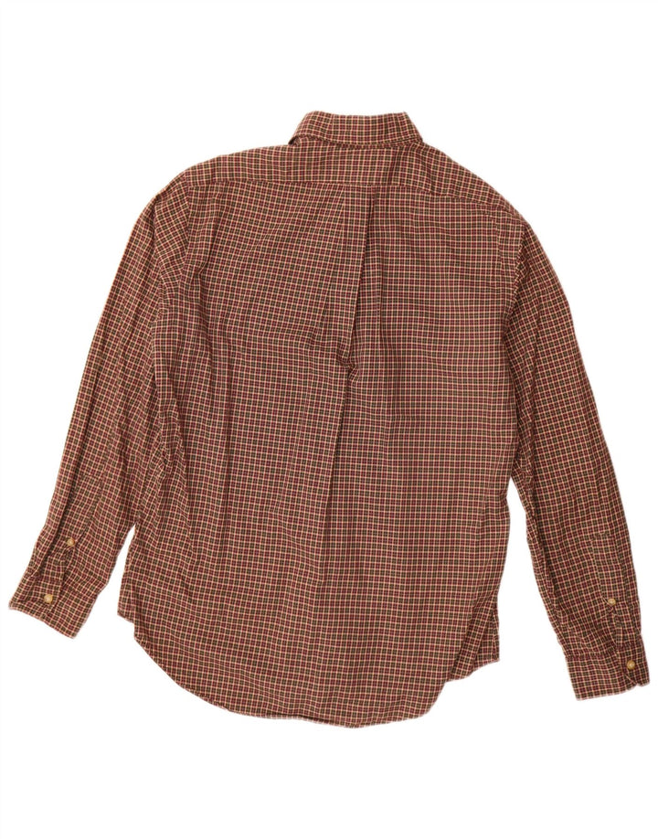 Cămașă pentru bărbați Polo Ralph Lauren din flanel, bumbac cu carouri maro mediu