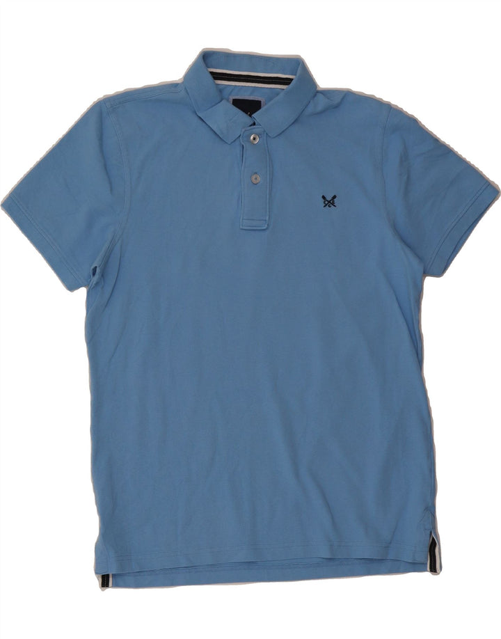 CREW CLOTHING Mens Polo Shirt Medium Blue Cotton Vintage Crew Clothing and Second-Hand Crew Clothing from Messina Hembry 