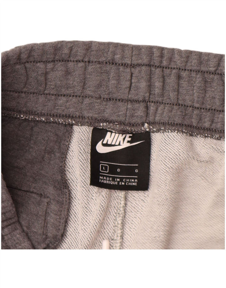Pantaloni scurți sport pentru bărbați NIKE, mari, gri, bumbac color bloc