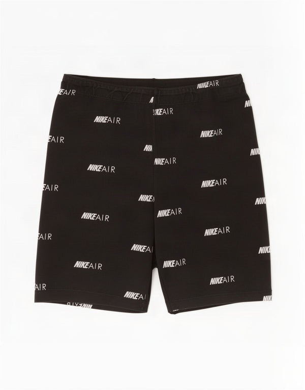 Pantaloni scurți sport grafic Nike pentru femei UK 14, mari, negru, bumbac