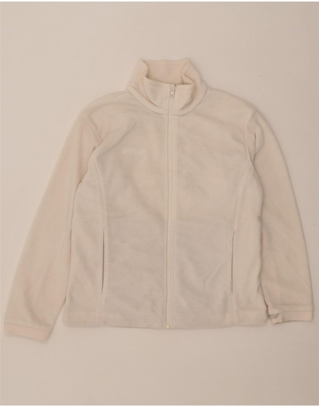 Jachetă Columbia pentru femei Liner Fleece UK 14 Poliester alb mediu