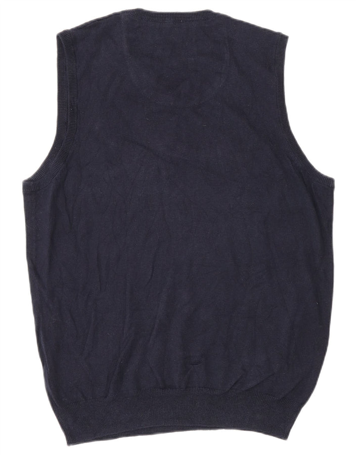 Vestă Vintage pentru bărbați Tank Top mic Bumbac bleumarin