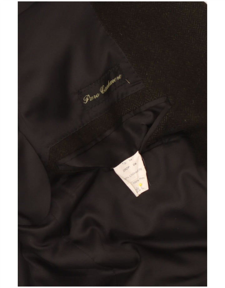 Jachetă vintage pentru bărbați cu 3 nasturi IT 54 2XL Kaki Cașmir în oase