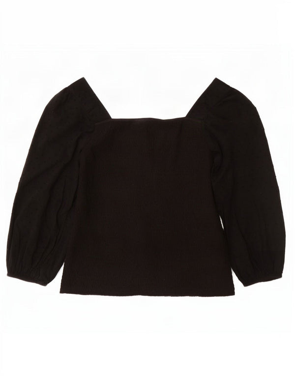 Bluză pentru femei Fat Face cu mâneci 3/4, UK 16, mare, negru, bumbac