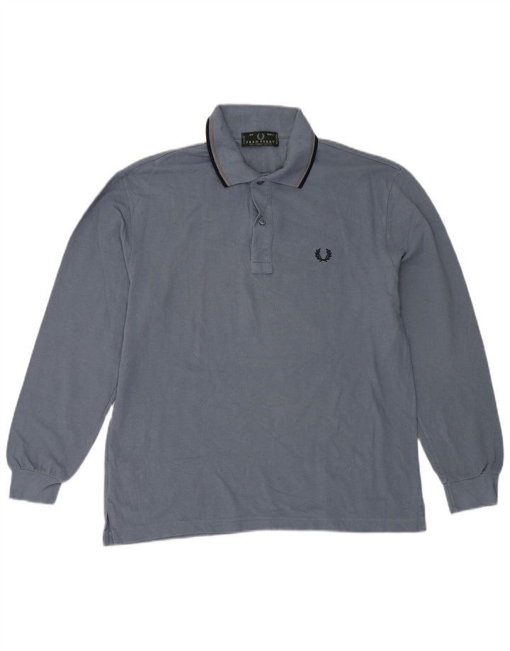 Cămașă polo Fred Perry pentru bărbați, bumbac albastru mediu