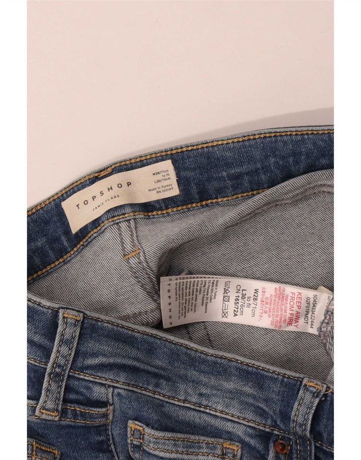 Blugi evazați Jamie Topshop pentru femei W28 L30 bumbac albastru