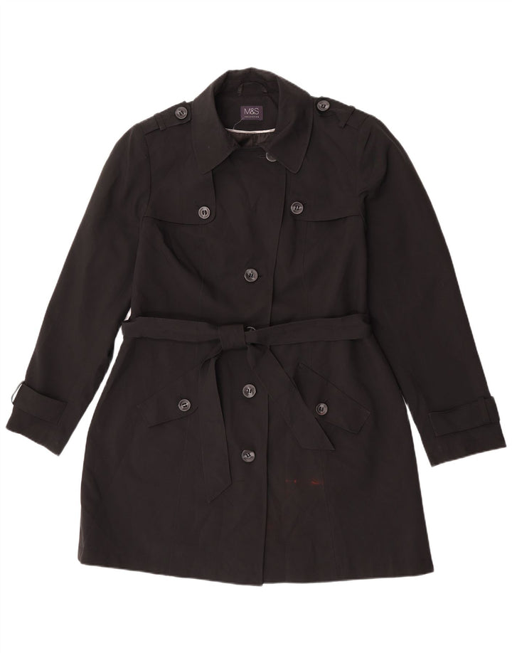 Trench pentru femei Marks & Spencer UK 16 Poliester negru mare