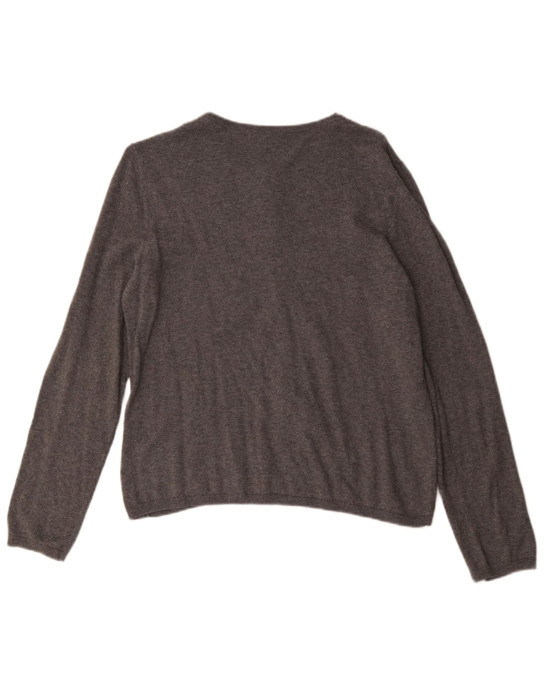 Pulover cardigan pentru femei Laura Ashley UK 14 bumbac gri mediu