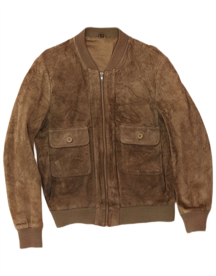Jachetă Bomber Vintage de piele intoarsa pentru femei IT 50 XL Kaki