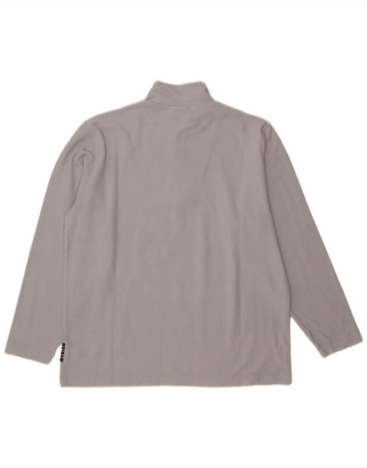 Pulover Asics pentru bărbați, cu fermoar și gât, poliester mare, gri