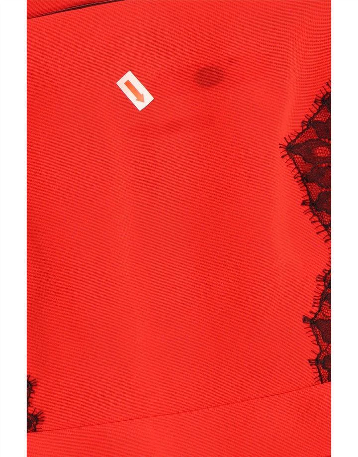 Rochie teacă pentru femei Marks & Spencer UK 12 Medium Red Floral Poliester